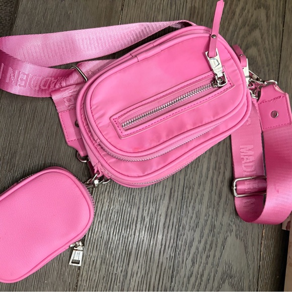 Madden NYC Pink Crossbody Bag with Detachable Strap Pouch - Picture 7 of 8